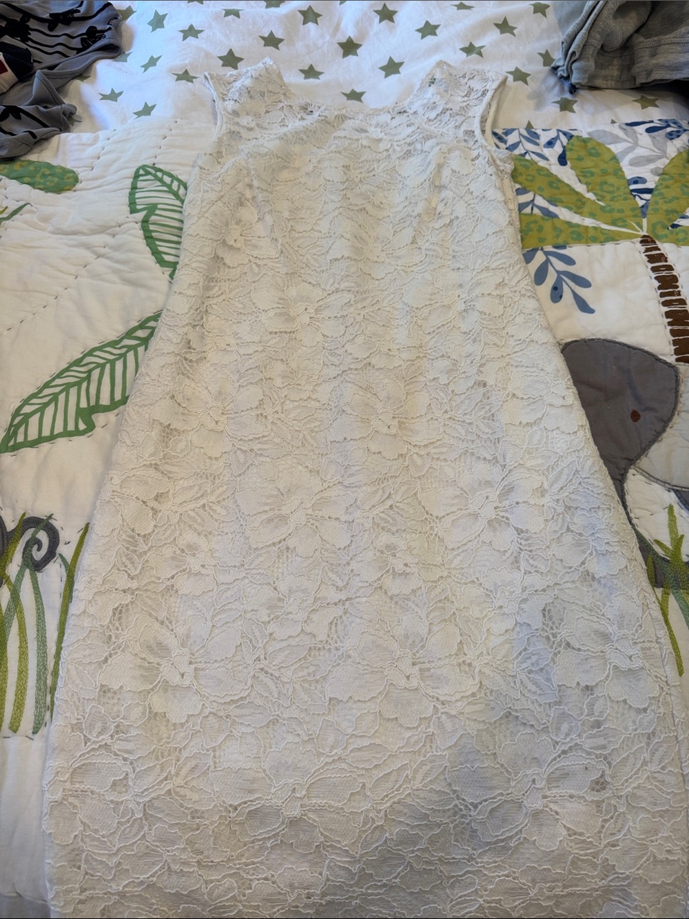 Calvin Klein Ivory Lace Mini Dress